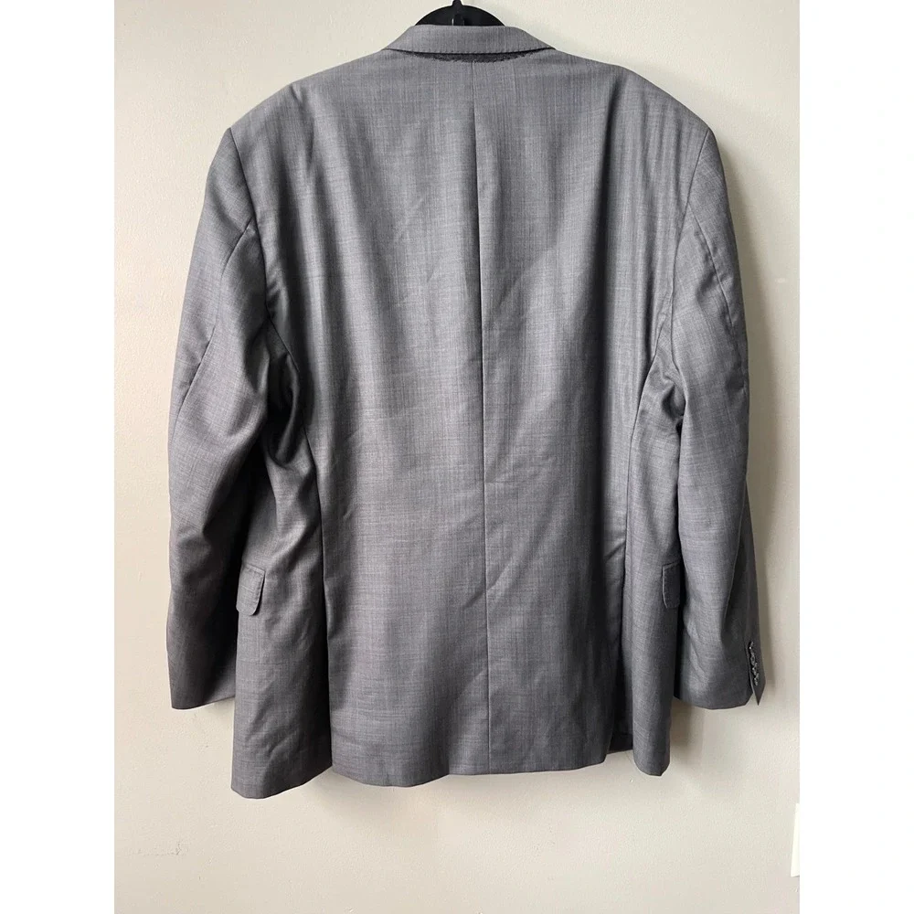 Peter Millar Mens 50T Grey 100% Wool 2 Button Blazer Sport Coat Made in Canada